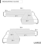 Easy-Going Sofa Slipcover L Shape Sofa Cover Sectional Couch Cover Chaise Cover Reversible Furniture Protector for Pets Kids Children Dog Cat (Large, Ivory/Ivory)