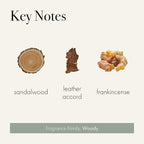 LAFCO New York Classic Reed Diffuser, Feu de Bois - 6 oz - Up to 3 Months Fragrance Life - Reusable Glass Vessel - Natural Wood Reeds - Made in The USA