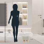 Asense Small Round Ottoman Foot Rest Stool Fabric Padded Seat Footstool Ottoman with Wooden Legs (Beige Grey,Fabric)