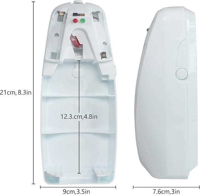 Automatic Air Freshener Spray Dispenser (2-Pack) ，Free Standing or Wall Mounted Automatic Aerosol Spray Dispenser Adjustable Aromatherapy Machines for Bedrooms, Bathrooms,Offices, Hotels (White)