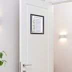 CRUGLA 8x10 Magnetic Picture Frames for Refrigerator 12 Packs, Modified Magnetic Sheet with Self Adhesive Backing, Black 8 by 10 Magnetic Photo Craft Frame Set for Glass Window Door Cubicle