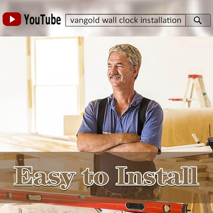 VANGOLD Wall Clock for Living Room Decor