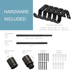 Curtain Rods for Windows 16 to 240 Inches Adjustable Length 1 Inch Diameter Window Curtain Rod with Aluminium End Cap, Antique Bronze