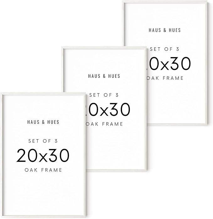 HAUS AND HUES Standalone White Oak Frame Set of 3-20x30