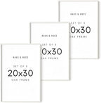 HAUS AND HUES Standalone White Oak Frame Set of 3-20x30