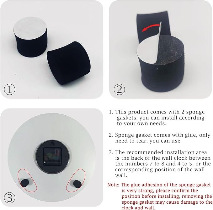 Marble Minimalist Wall Clock for Living Room Black Wall Clocks Battery Operated 20 Inch Big Glass Wall Clock Non Ticking