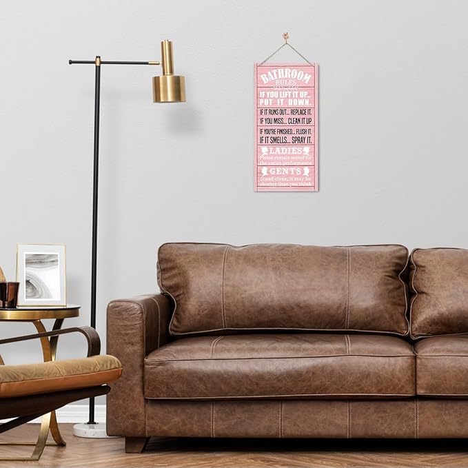 Rustic Bathroom Decor, Western Bathroom Decor, Funny Bathroom Signs Wall Decor, Bathroom Decor, Farmhouse Bathroom Decor, Country Bathroom Decor, Bathroom Signs, Bathroom Rules Wall Décor F1