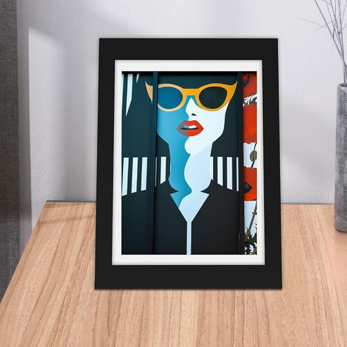 [4-Pack Kids Artwork Frames Changeable - Kids Art Frames Front Opening 8.5 x 11 Holds 150 Pics, Artwork Frames for Kids Art, Kids Art Frame Ideal for Portfolio, Pictures, Drawings (Black)