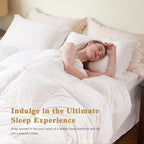 100% Organic Feather Down Comforter Twin Size, Luxury Extra-Fluffy Duvet Insert, All Season Bed Comforter with Ultra-Soft Organic Cotton Case (68x90 Inch, Ivory White)