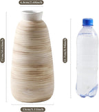 ALMA White Ceramic Vase 11 Inch Tall, Boho Vases for Tulips, Large Table Vase for Pampas Grass in Any Modern Home Decor, Kitchen Table Centerpiece, Shelf, Mantel Decor