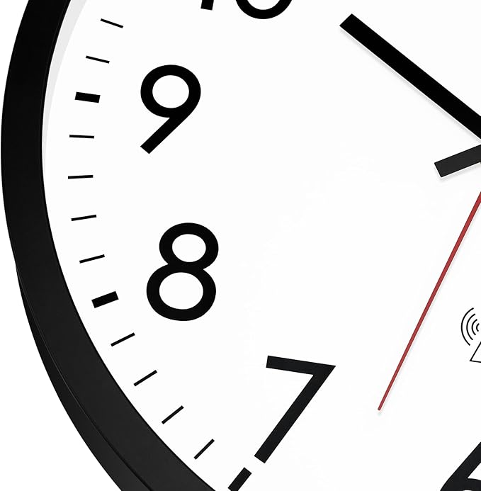 Lumuasky Atomic Wall Clock Analog 12 inch Silent Battery Operated Wall Clocks Modern Clock for Living Room, Office, Home, Bedroom, Kitchen, Bathroom