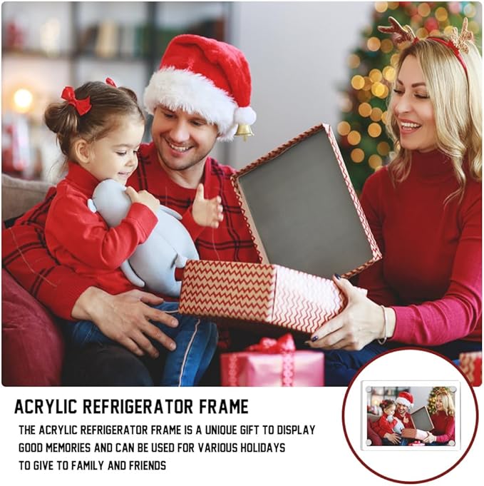 kuchisity® 24 Pack Acrylic Fridge Magnetic Frame for Polaroid, 2.3 x 3.5 In Mini Acrylic Photo Frames for Fujifilm Instax Double Sided Refrigerator Magnet Picture Frame Clear Picture Display Frame