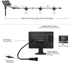 SUNTHIN 100ft Solar String Light Outdoor, USB Rechargeable Patio Solar Outdoor Lights with Waterproof & Shatterproof 30 LED Bulbs for Backyard, Porch, Garden, Pool, Party, Camping