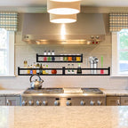 AZSKY Classic Nursery Book Shelves Black Wooden Floating Shelves Wall Bookshelf for Bathroom Decor Kitchen Spice Rack Organizer Kids Room 24 Inch Set of 3