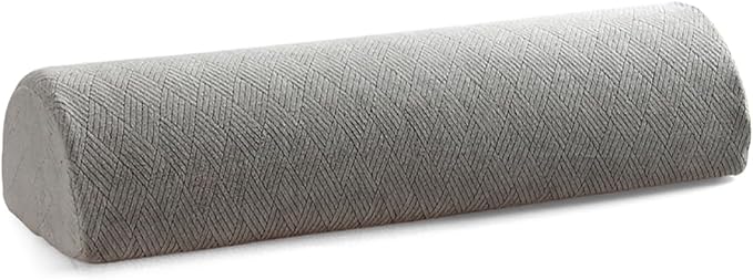 Recliner Leg Pillow Memory Foam Non-Slip Long Bolster Pillow for Legs, Knees, Lower Back and Head, Lumbar Support Pillow 23.6x8x4 Inch Grey