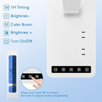 karidi Smart Desk Lamp with Digital Clock, 4-in-1 Charging Station (2 AC Outlets, Type-C, USB-A Ports), Temperature Display, 5 Color & Brightness Settings, Ideal for Offices & Bedrooms