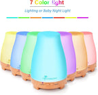 Diffuserlove Essential Oil Diffusers 200ML Remote Control Diffuser Mist Humidifiers BPA-Free Aromatherapy Diffuser (Yellow Base)