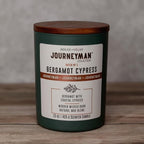 Journeyman Collection Candle, 15oz, Wooden Wick, Bergamot Cypress, Large Painted Jar
