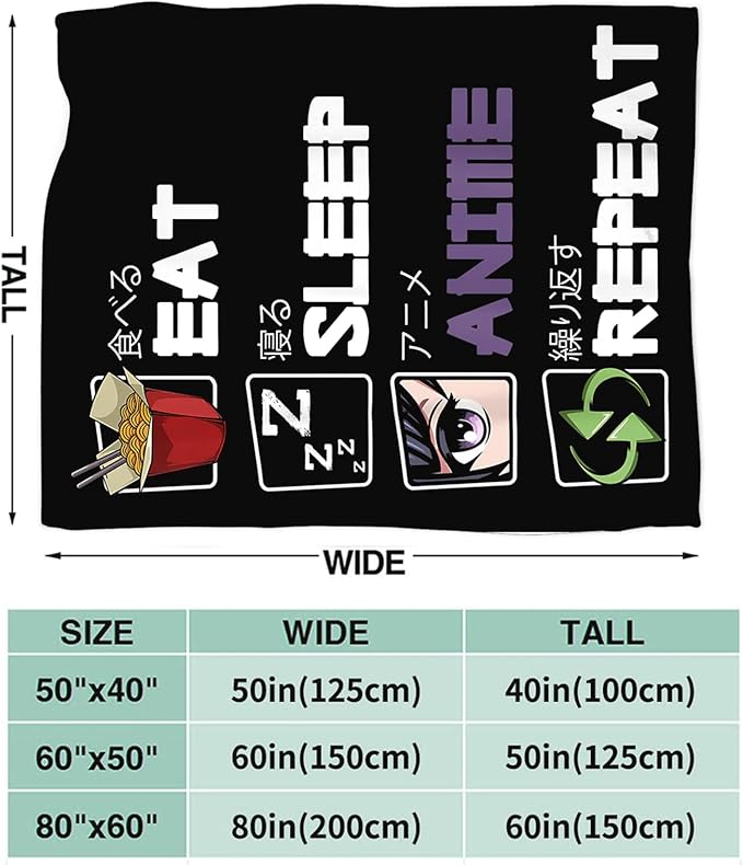 Anime Blanket for Girls Boys Anime Gifts Throw Blanket for Women Mens Lightweight Fuzzy Cozy Plush Flannel Fleece Blankets for Bed Decor 40"x50"