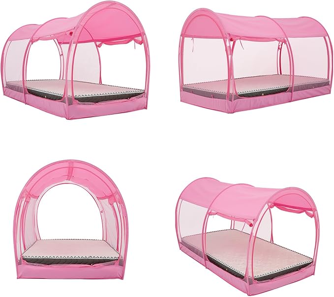 LEEDOR Bed Tent Dream Tents Bed Canopy Shelter Cabin Indoor Privacy Warm Breathable Pop Up Twin/Full/Queen for Kids and Adult Patent Pending(Mattress Not Included)