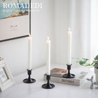 Black Candlestick Candle Holders for Taper : Romadedi Candle Stick Holder Vintage Table Centerpiece Halloween Decoration Wedding Christmas Fireplace Mantel Home Deocr Set of 2
