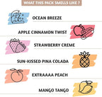 Folkulture Incense Sticks with Holder | Set of 6 (120) Organic Fall Insence-Sticks with 45 Mins Burn Time | Strawberry, Mango, Ocean Breeze, Pineapple Incenses or Fall Scents | Non Toxic Inscents