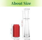 Hewory Glass Bud Vases for Centerpieces Set of 6, Handmade Modern Clear Small Skinny Decorative Single Flower Vase, Minimalist Slim Floral Vase for Home Wedding Party Events Table Decor, 9.64"