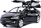 Toy Car Model X, Pull Back Car Toys Alloy Vehicles with Lights and Sound 1:32 Scale Model Car (Black)