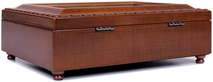 Cottage Garden Cats Grey Brown Kittens in Basket Woodgrain Rope Trim Music Box Plays You are My Sunshine