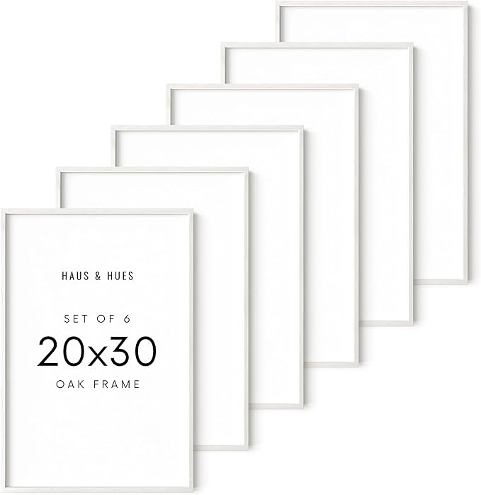 HAUS AND HUES Standalone White Oak Frame Set of 6-20x30
