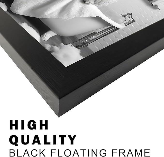 Framed Black and White Lion Wall Art Bathroom Pictures Wall Decor Funny Bathroom Wall Art Animal Canvas Print Artwork