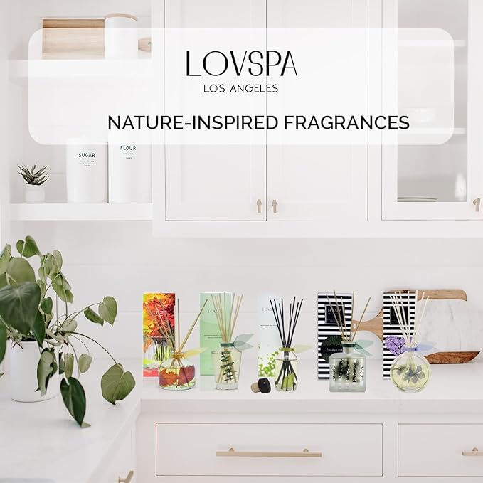 LOVSPA Lavender Vanilla Diffuser Oil - Essential Oils for Diffuser Refill & Air Freshener Room Spray - Long-Lasting & Natural Home Fragrance, Scented Oil for Diffusers, USA Made, 8 oz