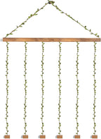 Wooden Hanging Photo Display Pictures Holders with 30 Clips,Picture Collage Frames for Wall,Suitable for Home Office Nursery Bedroom Room Dorm-Carbonized Black