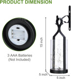 Metal Wall Sconce 35 Led Lantern Set of 2 - Black Wall Mounted Hanging Holder with Glass & Candles Vintage Wall Decor for Porch, Living Room, Dining Room, Bedroom Indoor Decor