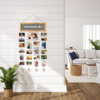 Picture Frames Collage Wall Decor Hanging Photo Display Frame Felt Letter Board with 340 Letters and 30 Clips, Unique DIY Collage Picture Frames for Dorm Room Decor, Christmas Birthday Party