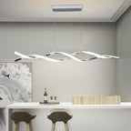 Modern Ceiling Chandelier Light, Acrylic Anti Flicker Pendant Lamp with Remote Control Dimmable 3 Color Mode & Brightness (Warm Cool Neutral Light) for Kitchen Bar
