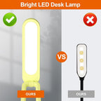 LED Desk Lamp for Office Home & Battery Operated Lamp Rechargeable Lamp Foldable & Portable Light, LED Desk Light Strip, 3 Brightness Dimmable Small Desk Lamp Reading Lamp (Yellow)