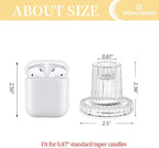 Romadedi Glass Candle Holder for Candlestick - 10Pcs Clear Tapered Wedding Decor Table Centrepiece for Candle Sticks Christmas Party Living Room Dinner Advent Decoration