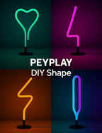 RGB LED Corner Floor Lamp, Smart Adjustable Shape, Music Sync, 16 Million DIY Colors, Remote & App Control, Modern Standing Light for Bedroom Living Room (Circular Base)