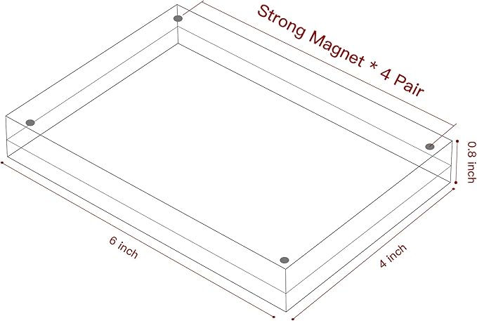3PACK Acrylic Picture Frames 4x6 Magnetic Acrylic Picture Frames,Freestand Photo Frame Bulk,4 by 6 Clear Double-Sided Picture Frame with Gift Box Christmas Gift
