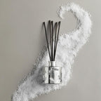 Thymes Frasier Fir Reed Diffuser Set – Includes Reeds, Fragrance Oil, and Frosted Glass Bottle – Fragrance Oil Diffuser – Room Fresheners – Luxury Home Decor – Silver (Statement, 4 fl oz)