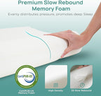 Cervical Neck Pillow, Side Sleeper Pillow for Neck Pain Relief, Adjustable Contour Pillow for Sleeping, Ergonomic Memory Foam Pillow, Orthopedic Cooling Pillow Back Stomach Sleeping, Queen Size