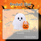 1 Pcs Halloween Ghost Figurine Resin Cute Sculpture Mini Statue Table Ornament Halloween Decorations Indoor Small White Spooky Pumpkin Ghost Decor Figurines for Table Desk Tray Shelf Bedroom