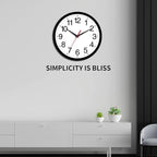 12 Inch Wall Clock Modern Battery Operated Silent Non Ticking Analog for Bedroom Office Living Room Home Kitchen Bathroom(Black)