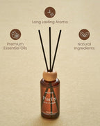 M&SENSE Lavender Eucalyptus Reed Diffuser: 6.3 fl oz Non-Toxic Aroma Set with Sticks, Light & Subtle Fragrance, Long-Lasting Natural Essential Oil Gifts for Bedroom, Shelf Decor & Small Spaces