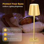 2 Pack Cordless Table Lamps, 3 Colors Stepless Dimming, 5000mAh Rechargeable Battery LED Desk Lamp for Bedroom/Couple Dinner/Desk/Cafe/Dining Room/Terrace