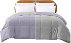 Modern Threads Down Alternative Reversible Comforter Purple/Silver Twin