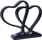 Heart Sculpture for Living Room Decor Heart Decoration Gift for Her and Him Love Wedding Anniversary Couples Gift Modern Heart Statue for Home Coffee Table Dining Table Centerpiece Birthday Gift