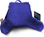 Nestl Reading Pillow for Kids, Small Bed Pillow, Back Pillow for Sitting in Bed, Memory Foam Chair Pillow, Reading & Bed Rest Pillows, Royal Blue Back Pillow for Bed, Arm Pillow with Pockets
