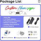 Custom Neon Sign, Personalized UV Printed LED Neon Sign LoGo Customizable for Business, Salon Beauty Nail Studios Light Up Name Sign, Images Neon Lighting Customized